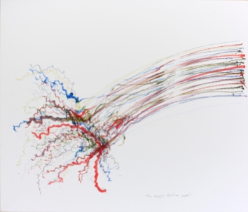 The slapping algorithm, 160 x 100 cm, robot, acrylic on canvas, 2014